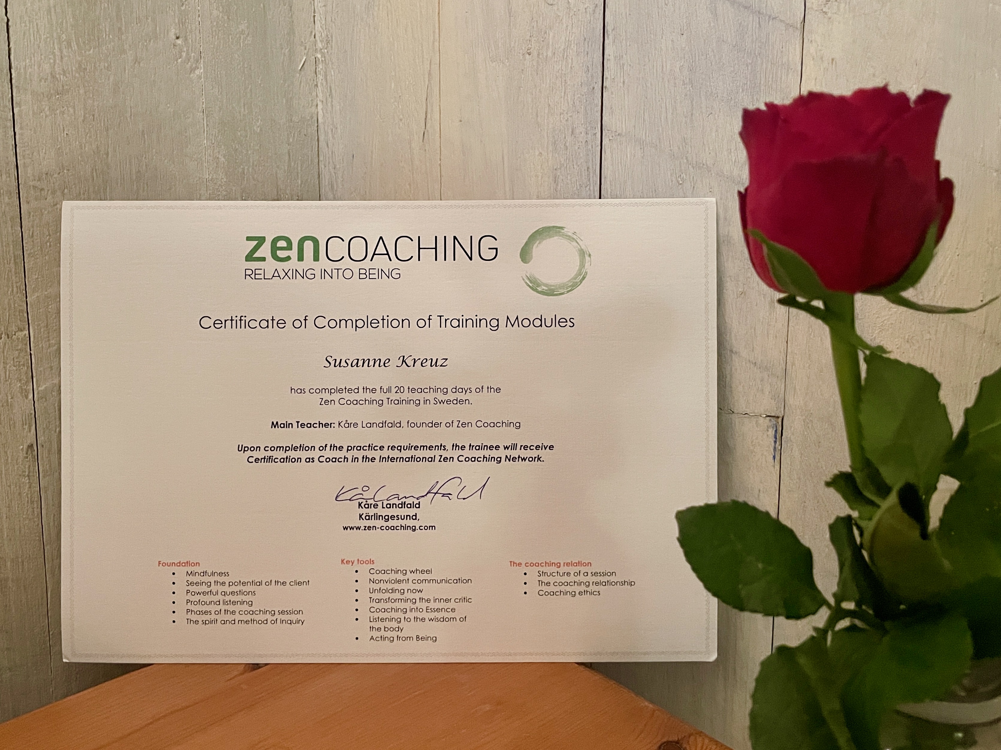 Certification of Complete
